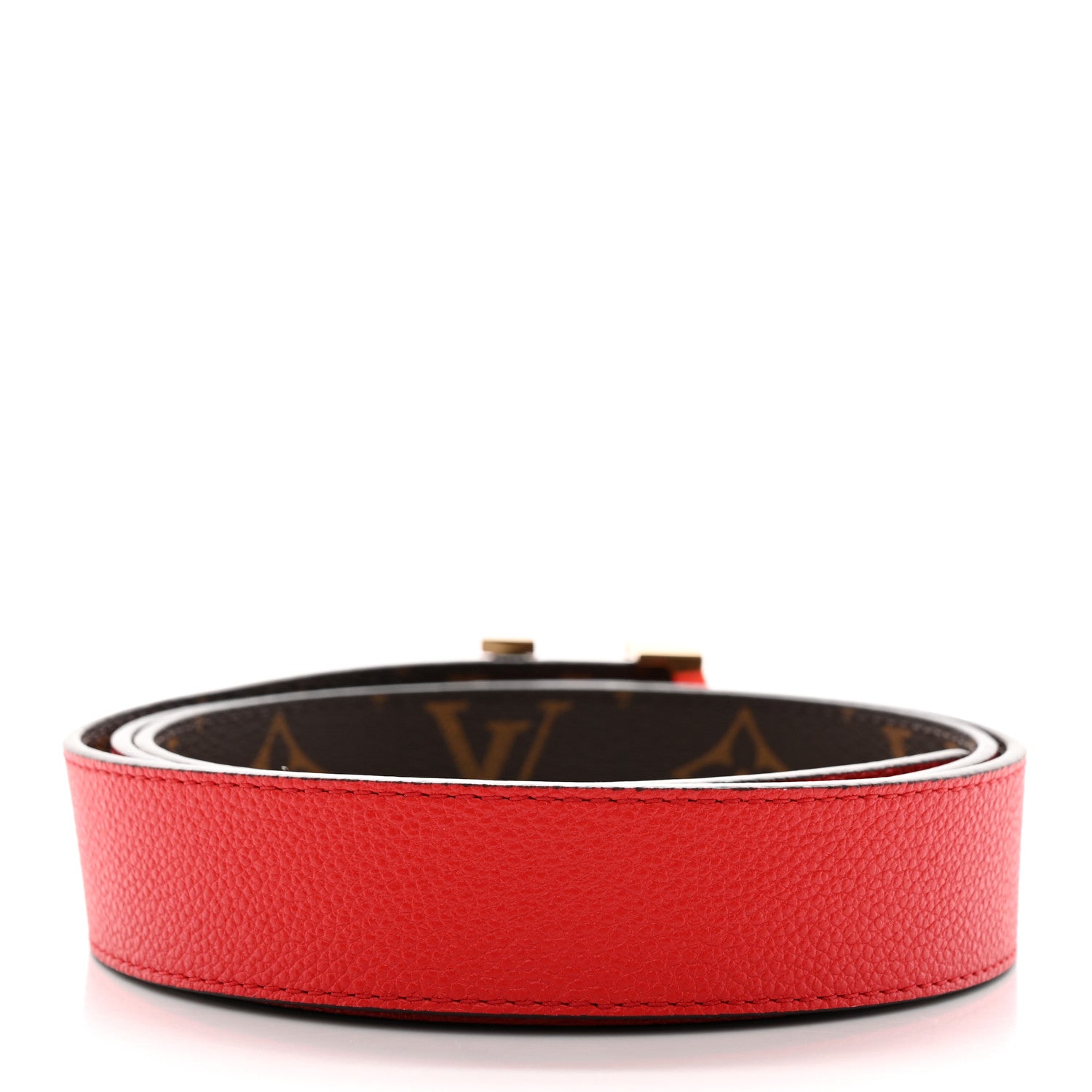 Louis Vuitton Monogram 30mm LV Initiales Reversible Belt 90 36 Coquelicot 2 of 6