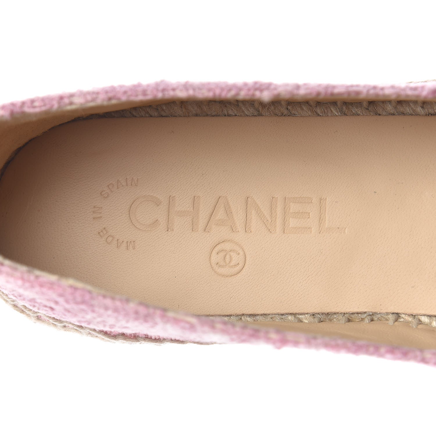 Chanel Tweed Patent CC Espadrilles 41 Pink Black 9 of 11