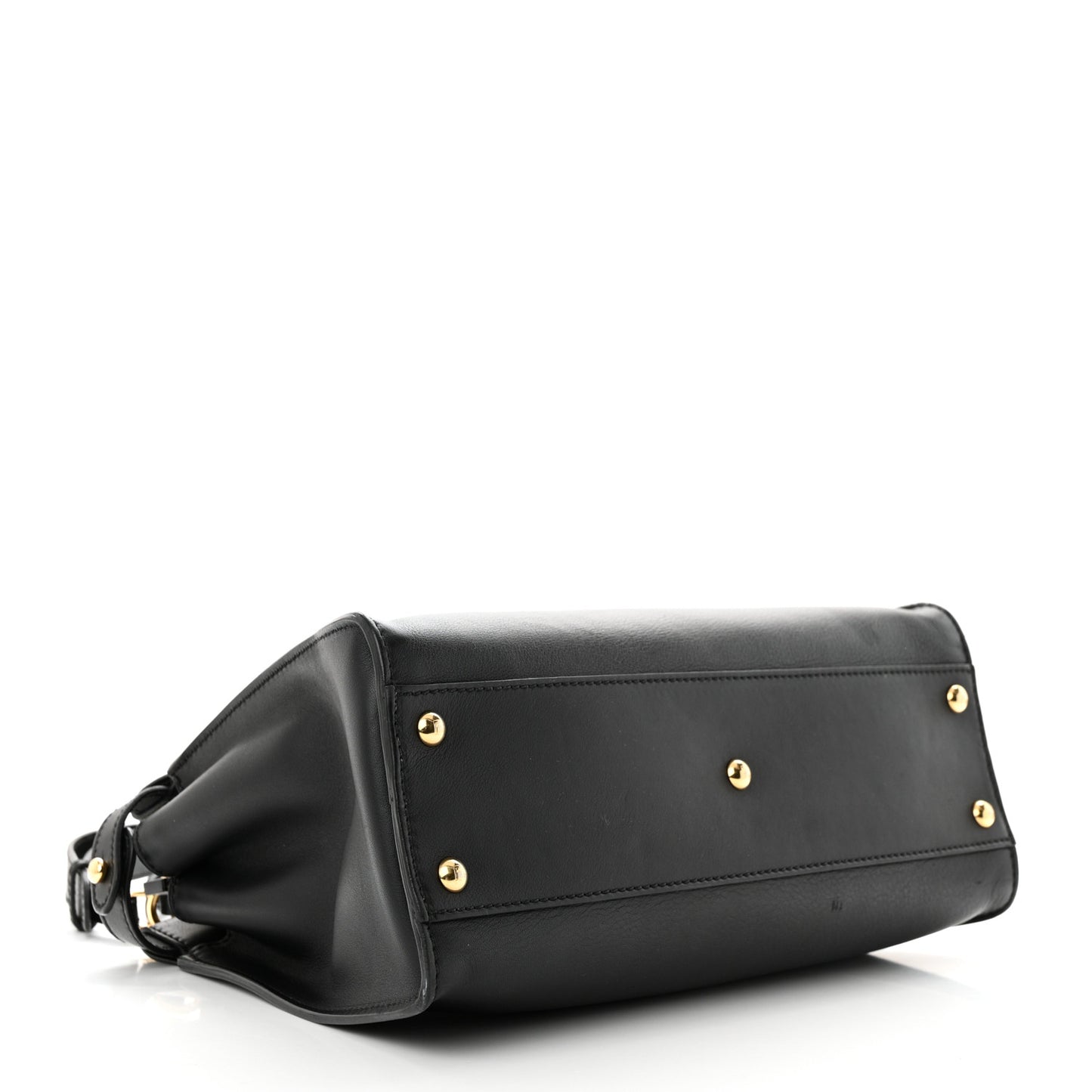 Vitello Seta Shiny Nappa Medium Peekaboo Iconic Satchel Black
