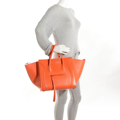 Celine Smooth Calfskin Medium Phantom Luggage Orange 2 of 8