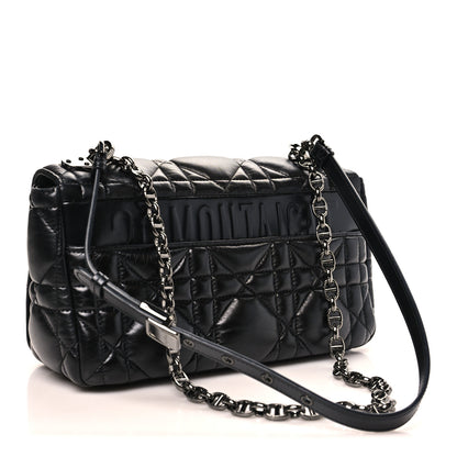 Christian Dior Calfskin Macrocannage Medium Caro Bag Black 3 of 10