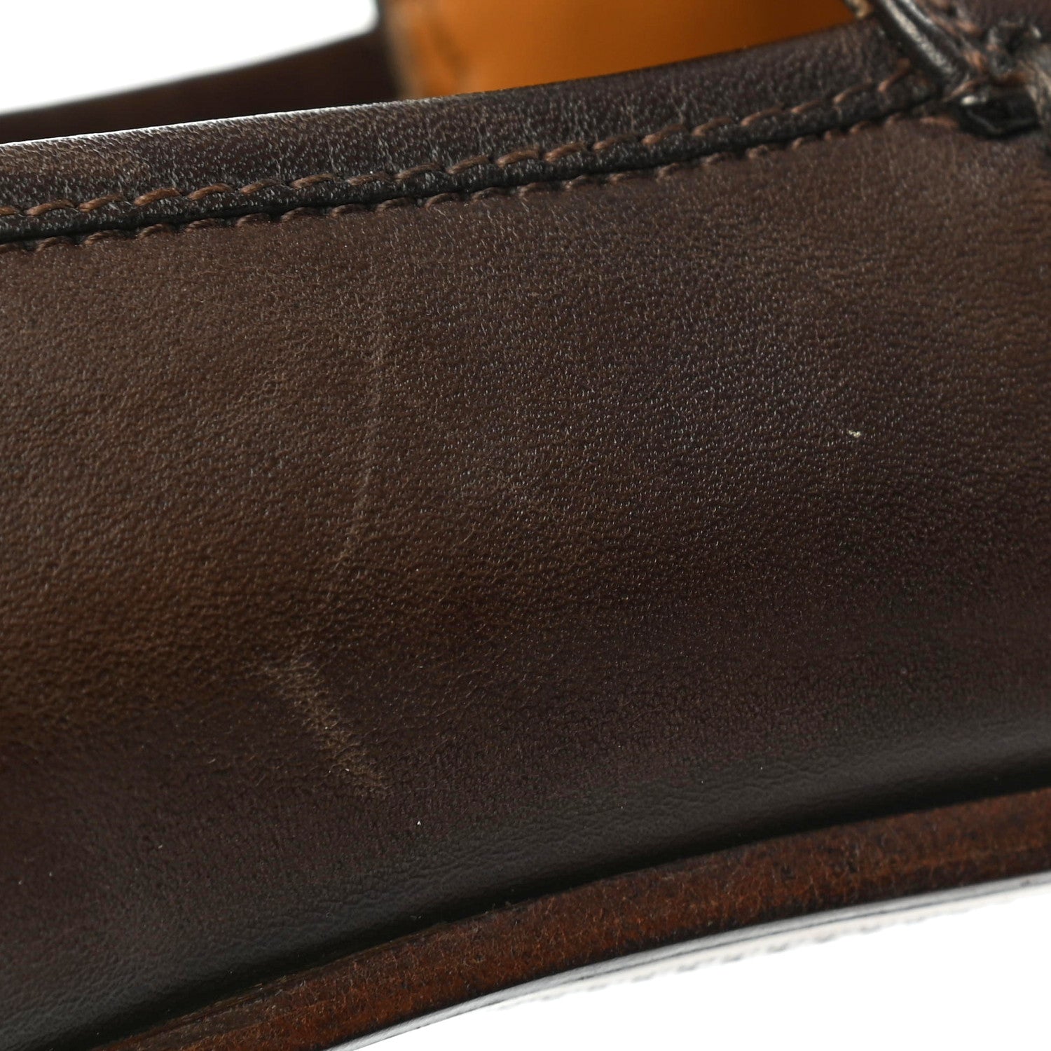Gucci Calfskin Womens Jordaan Loafers 37 Fondente Brown 9 of 10