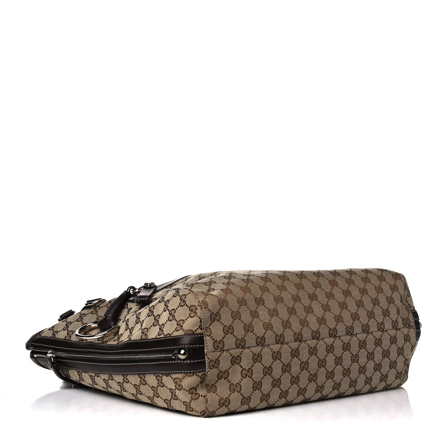 Gucci Monogram Large Icon Bit Tote Dark Brown 4 of 14