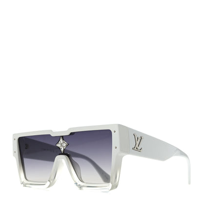 Louis Vuitton Acetate Swarovski Crystal Cyclone Sunglasses Z1737E White 1 of 9