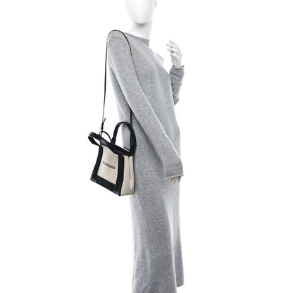 Balenciaga Cotton Canvas Satin Calfskin XS White Black 2 of 13