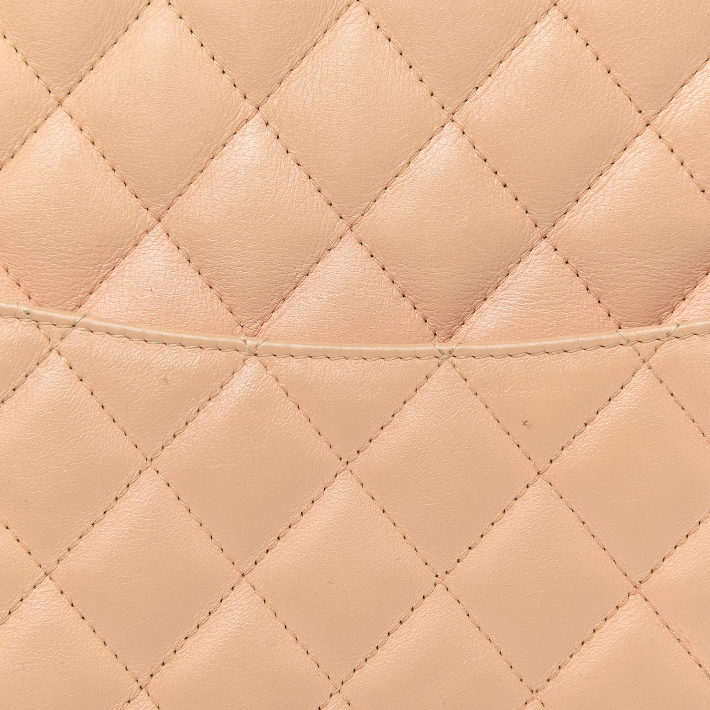 Calfskin Quilted Large Cambon Tote Beige Black