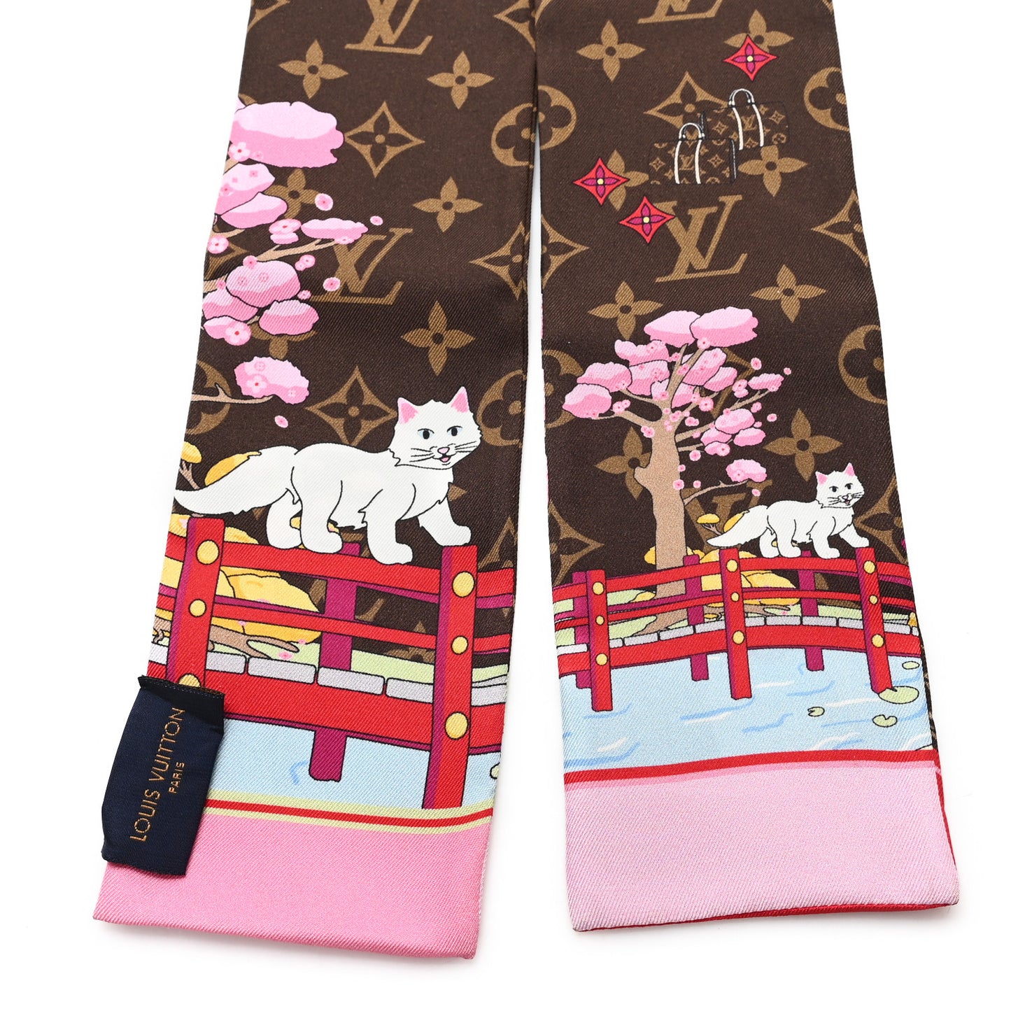 Silk Monogram 2021 Christmas Animation Japanese Garden Bandeau Marron