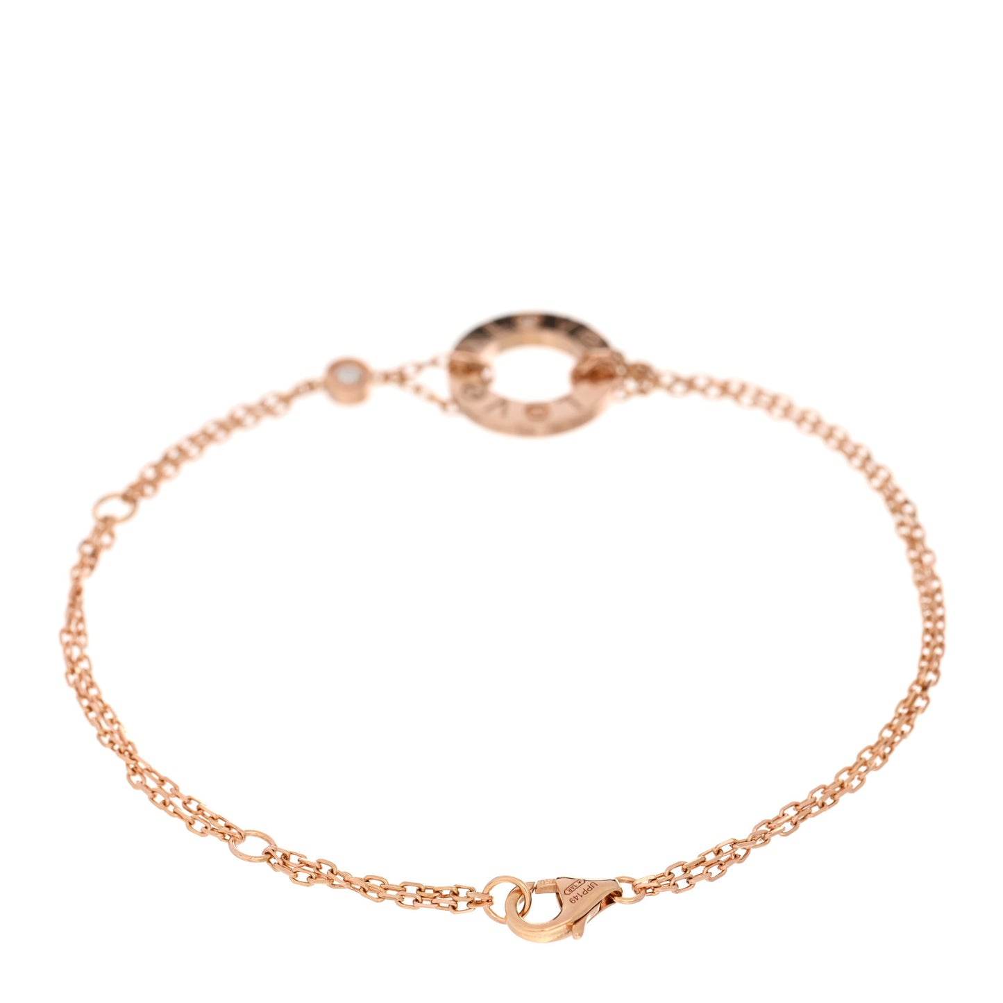 18K Pink Gold Diamond LOVE Bracelet