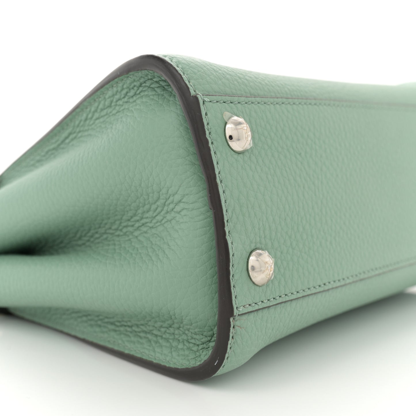 Cuoio Romano Snakeskin Selleria Mini Peekaboo Iconic Satchel Mint Stone