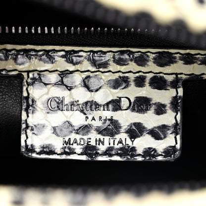 Christian Dior Snakeskin Large Lady Dior Black White 6 of 10