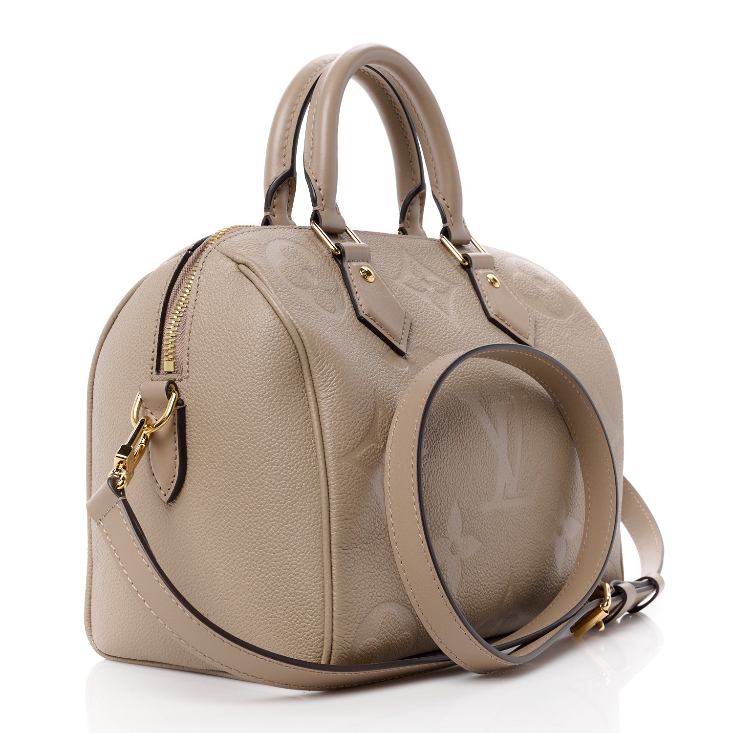 Louis Vuitton Empreinte Monogram Giant Speedy Bandouliere 25 Tourterelle 3 of 14