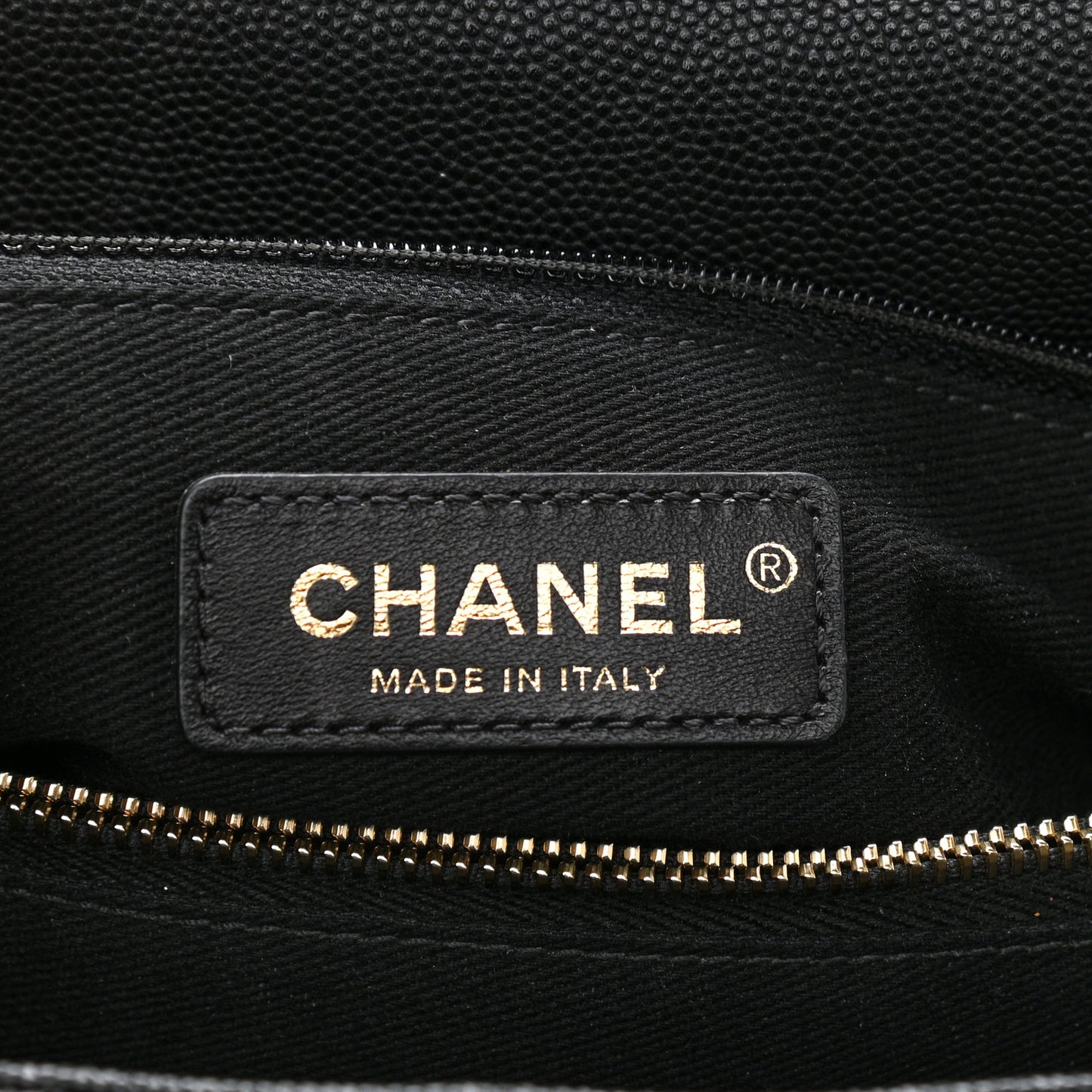 Caviar Lizard Embossed Quilted Small Coco Handle Flap Black