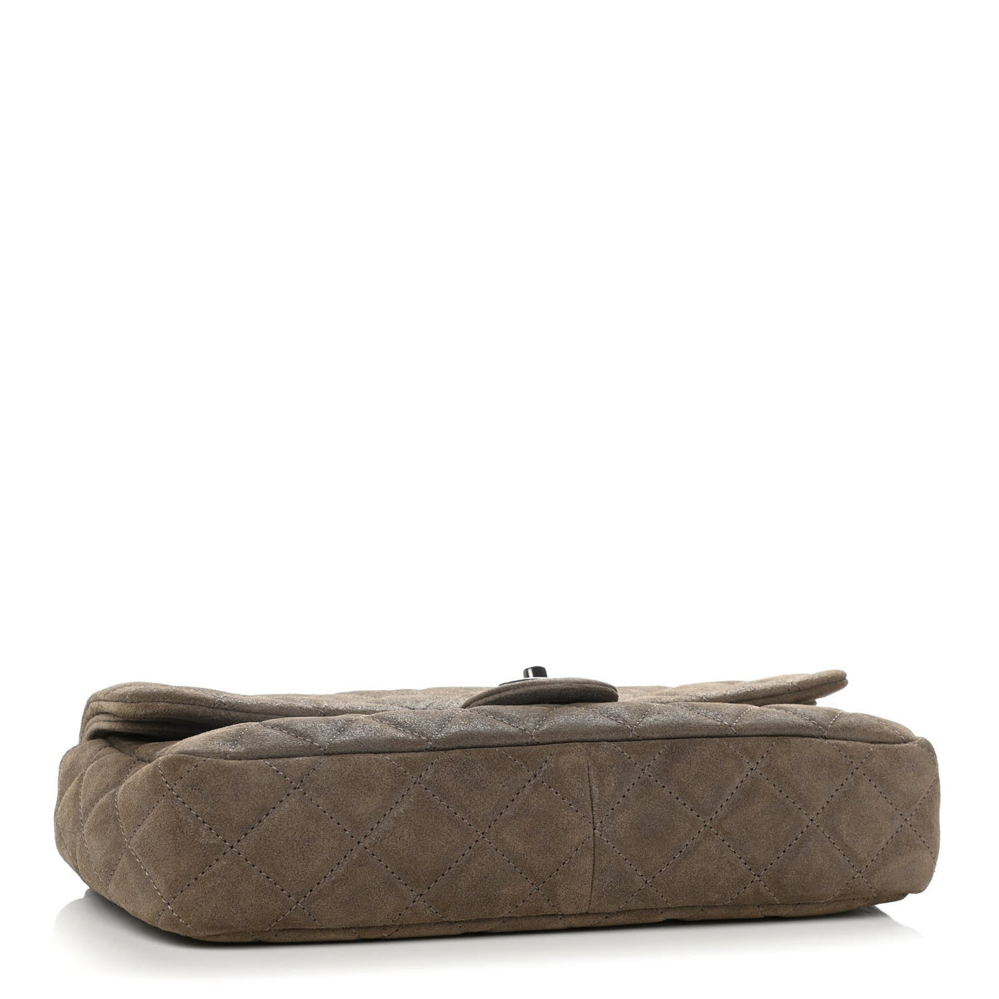 Iridescent Calfskin Quilted Paris Flap Brown