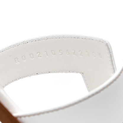 Hermes Box Calfskin Oran Sandals 37.5 White 8 of 8