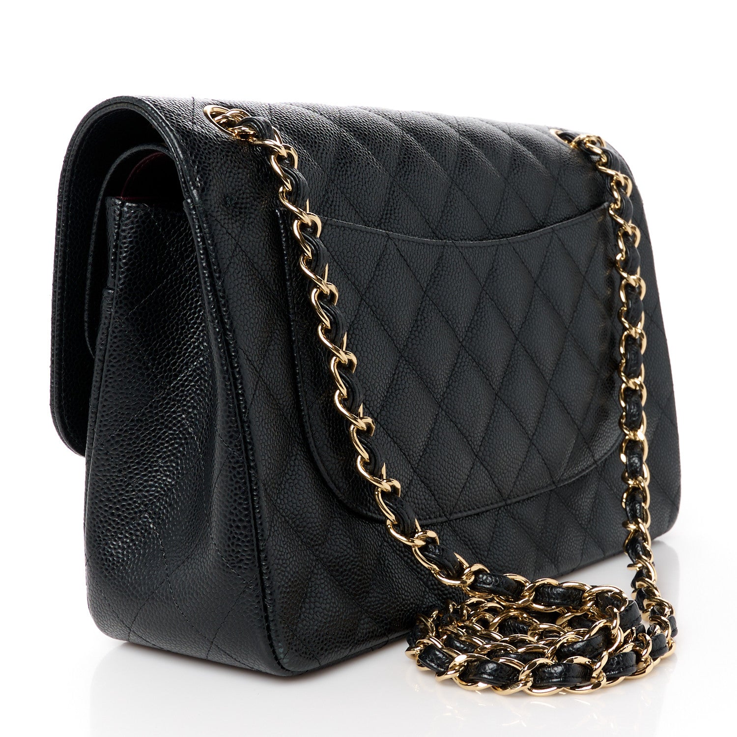 Chanel Caviar Quilted Jumbo Double Flap Black 3 of 13