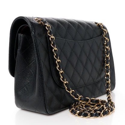 Chanel Caviar Quilted Jumbo Double Flap Black 3 of 13