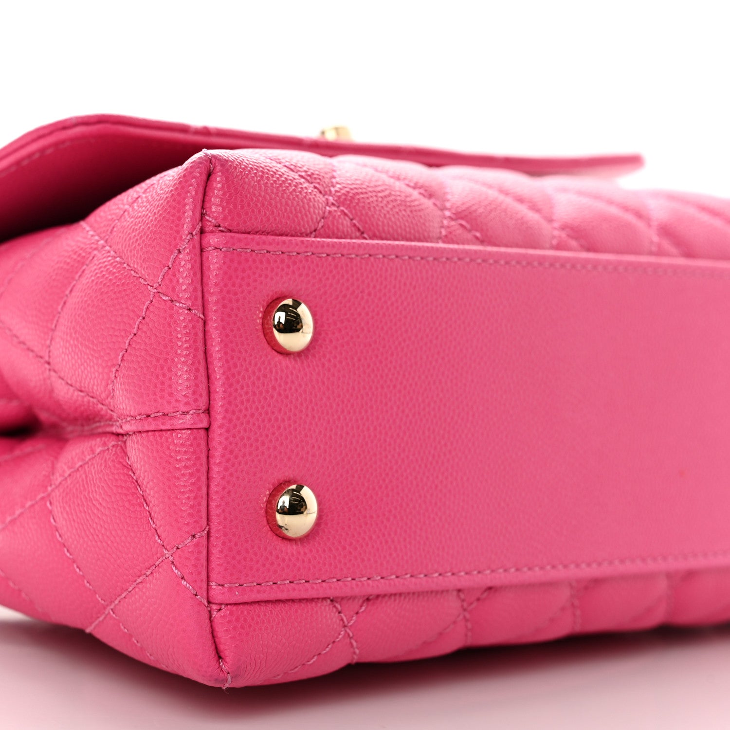 Chanel Caviar Quilted Mini Coco Handle Flap Rose 9 of 10
