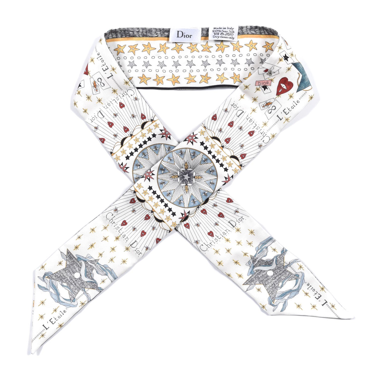Christian Dior Silk L'Etoile Mitzah Scarf 1 of 5
