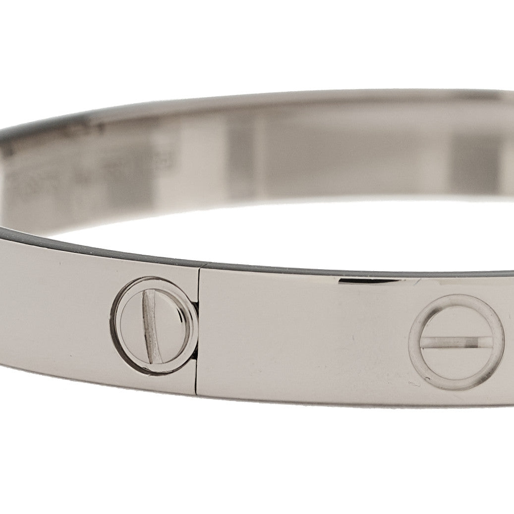 Cartier 18K White Gold LOVE Bracelet 16 5 of 8