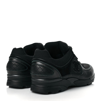 Chanel Toile Suede Calfskin CC Sneakers 40.5 Black 4 of 8