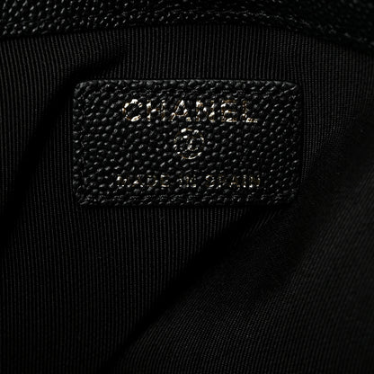 Chanel Caviar Quilted Medium Vintage Mademoiselle Cosmetic Case Black 6 of 8