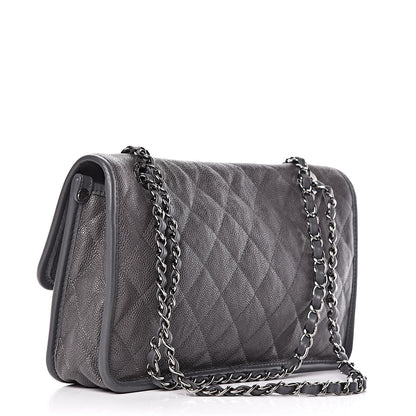 Chanel Caviar Quilted Large French Riviera Flap Dark Grey 3 of 14