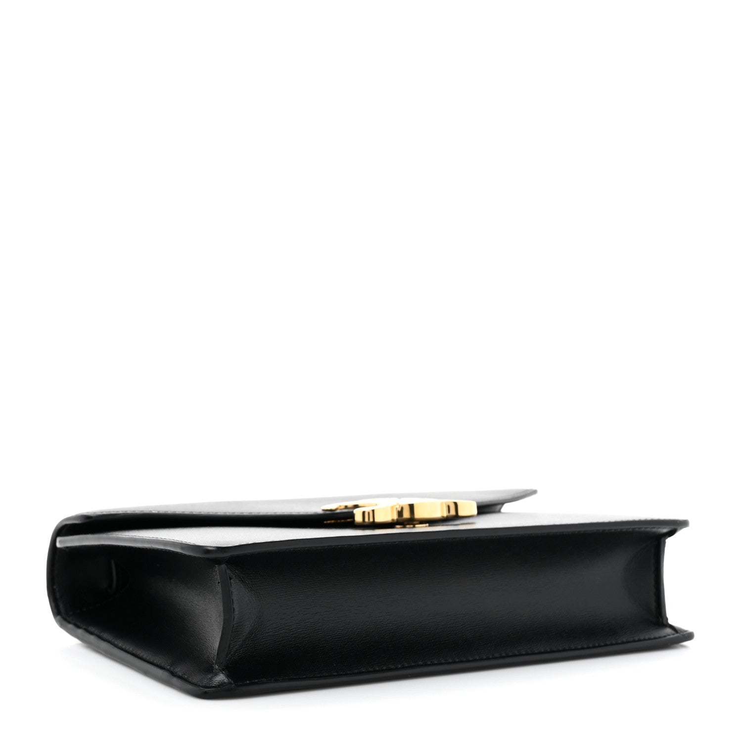 Celine Shiny Calfskin Triomphe Margo Wallet on Chain Black 4 of 11