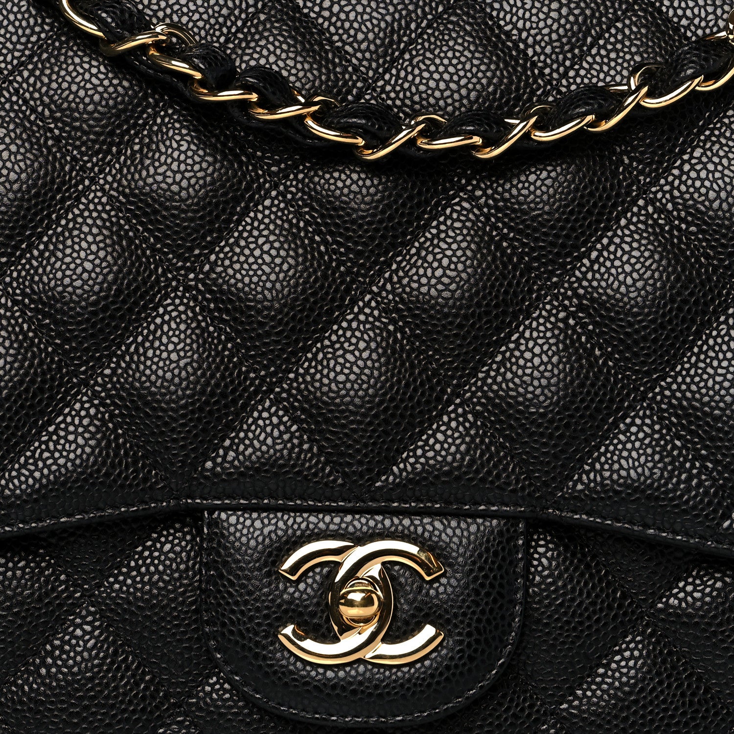 Chanel Caviar Quilted Jumbo Single Flap Black 7 of 10