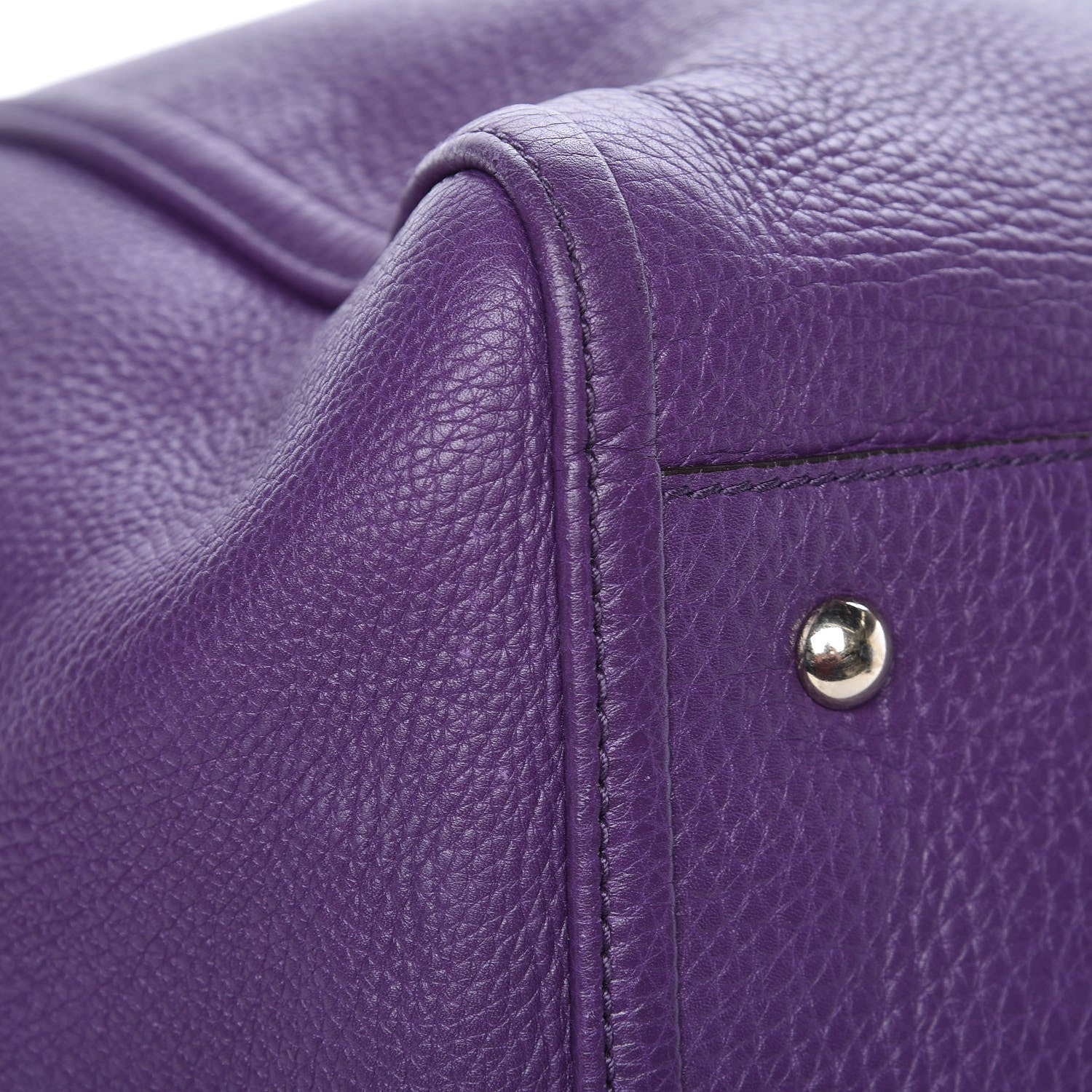 Gucci Pebbled Calfskin Large Soho Shoulder Bag Shine Purple 10 of 16