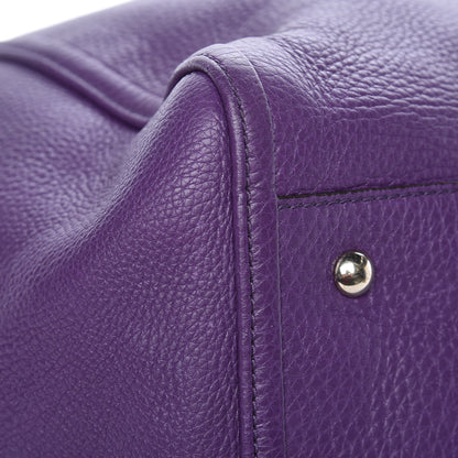 Gucci Pebbled Calfskin Large Soho Shoulder Bag Shine Purple 10 of 16