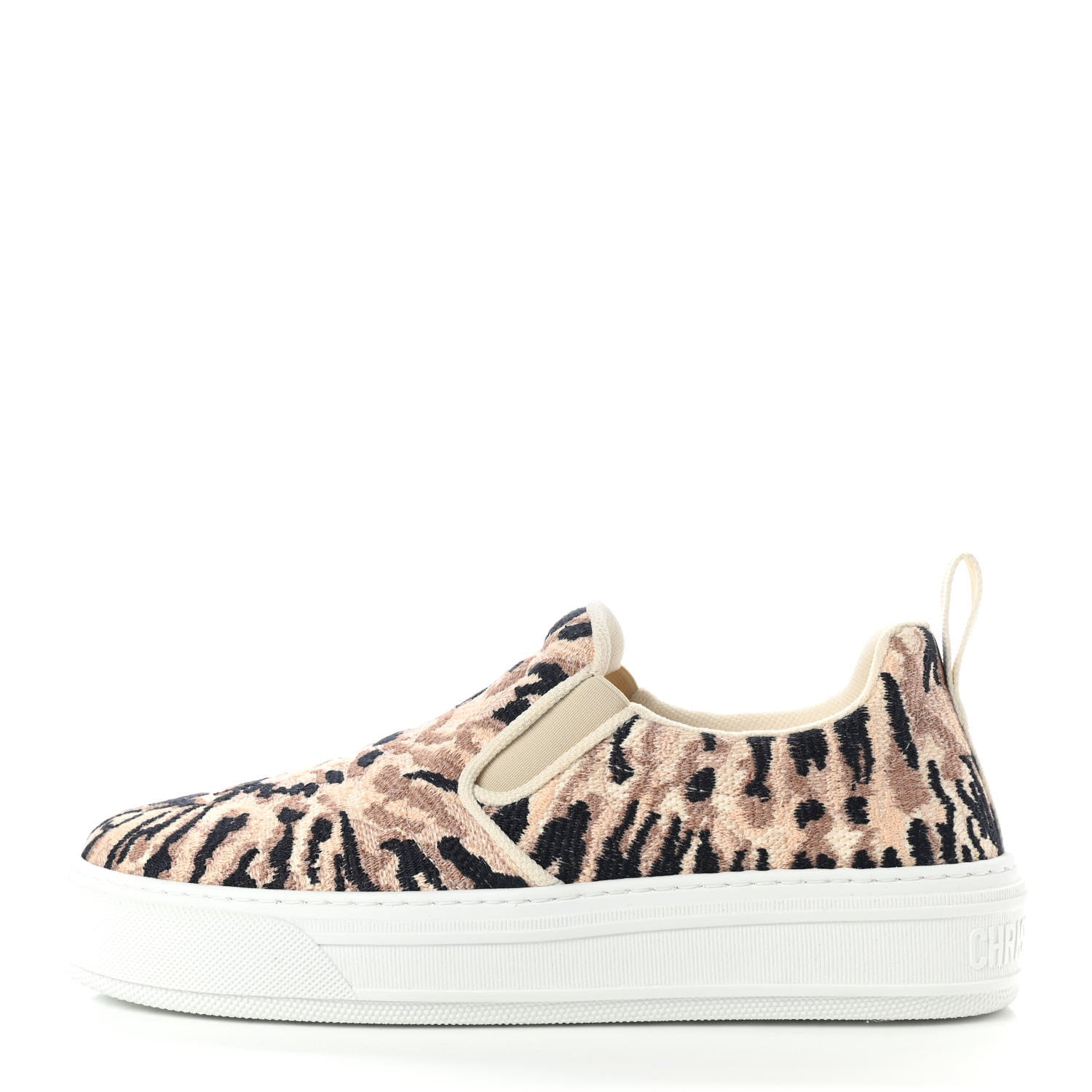 Christian Dior Canvas Tie and Dior Embroidered Womens Solar Slip On Sneakers 38 Multicolor 1 of 10
