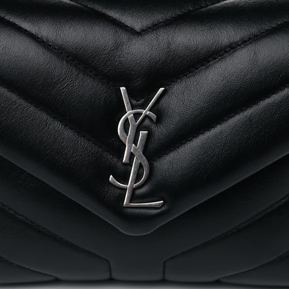 Saint Laurent Calfskin Y Quilted Monogram Toy Loulou Crossbody Bag Black 9 of 13
