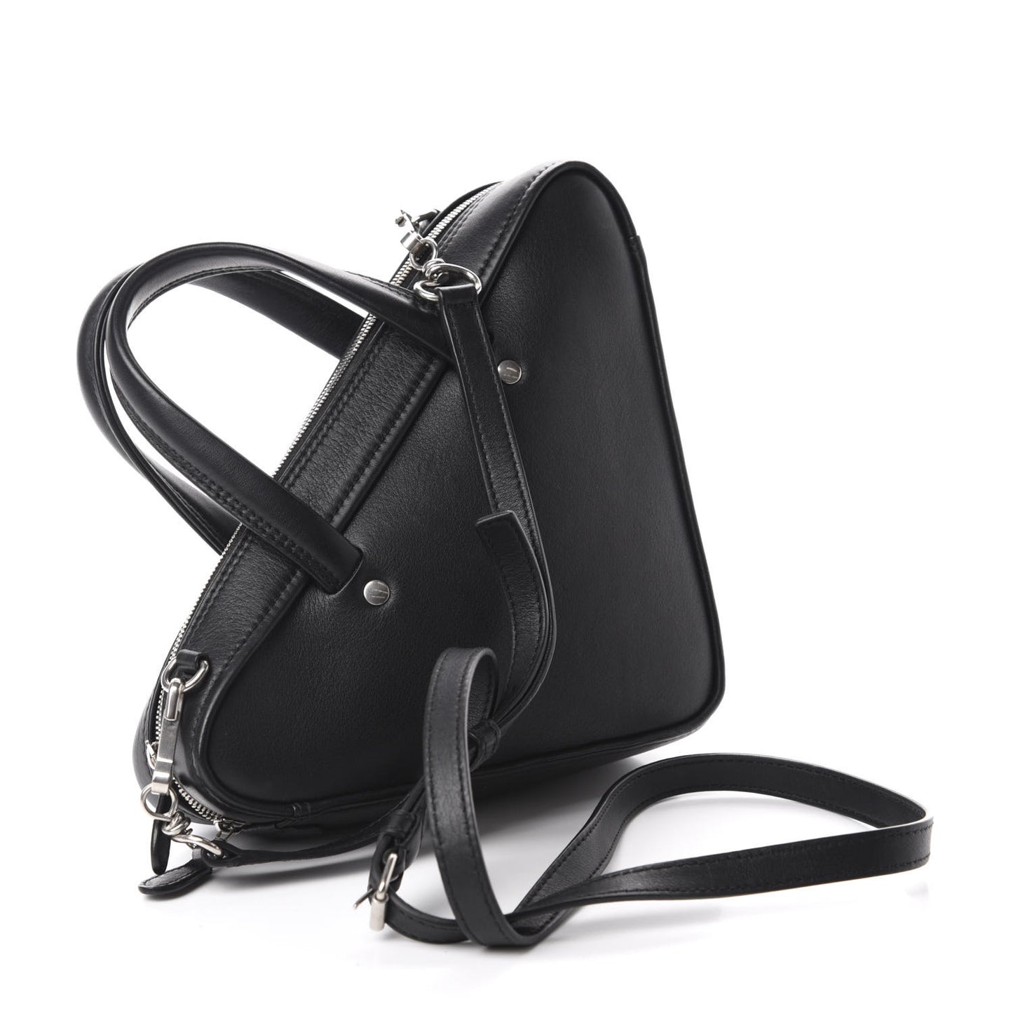 Calfskin XS Triangle Duffle Black