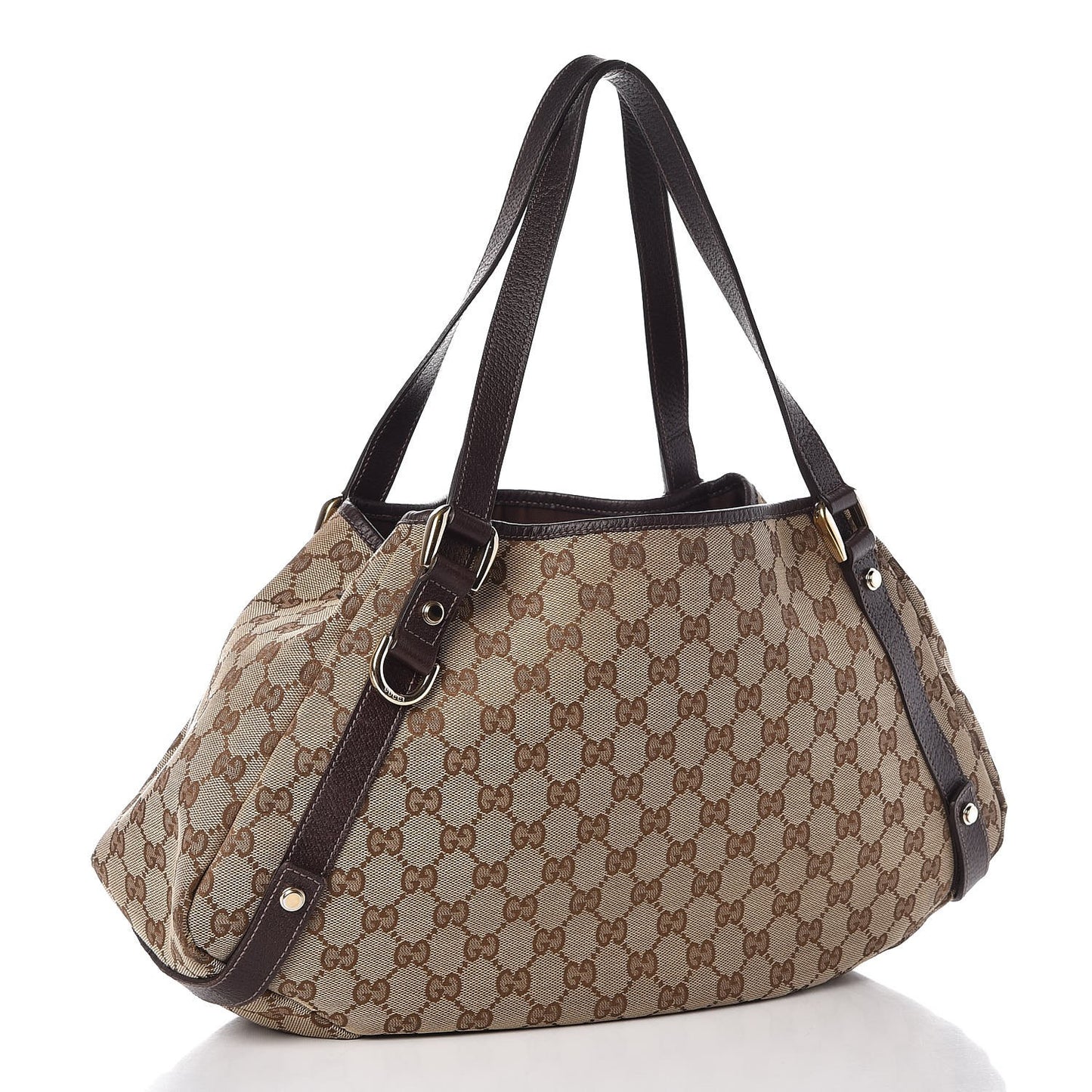 Monogram Medium Abbey Shoulder Bag Dark Brown