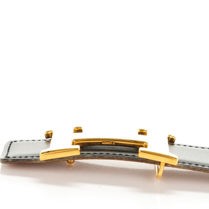 Hermes Box Epsom H Belt 95 Black Gold 6 of 6