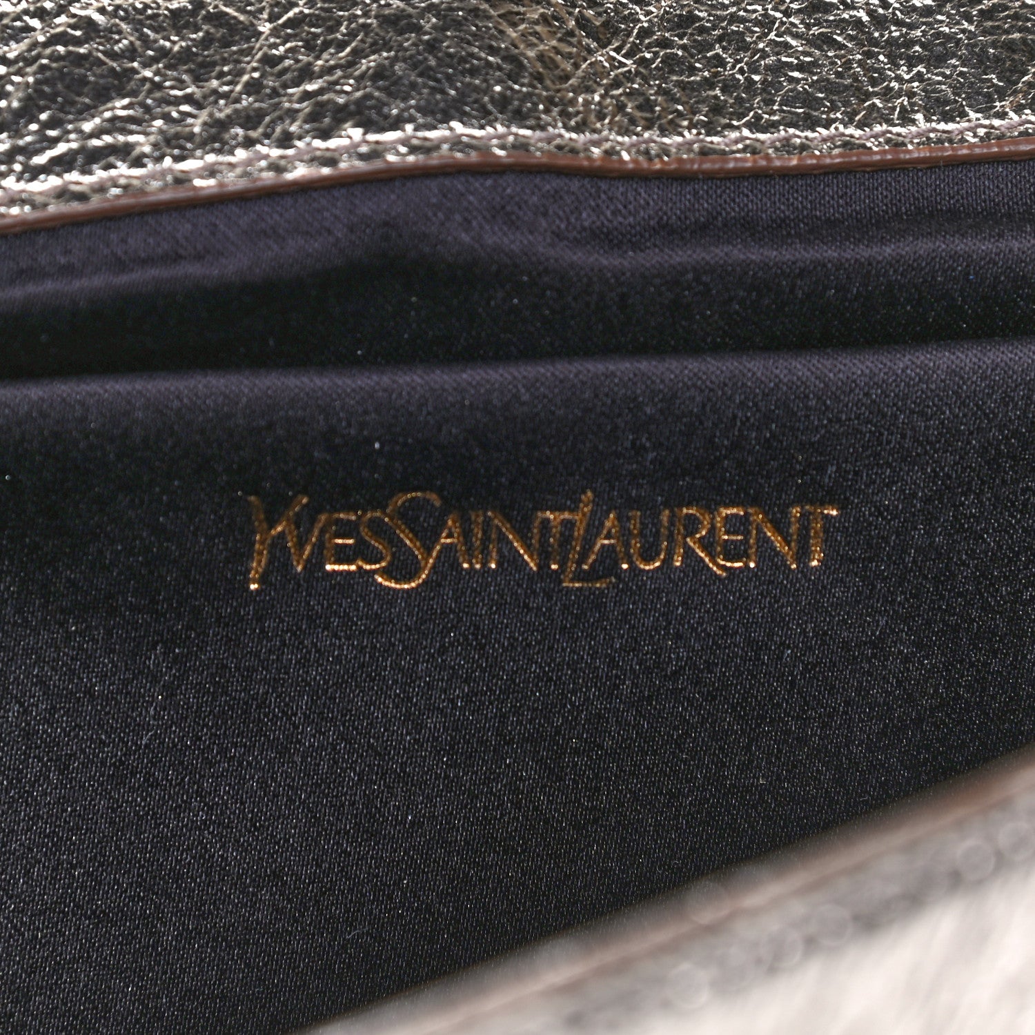 Saint Laurent Metallic Calfskin Monogram Large Belle De Jour Clutch Gold 7 of 18