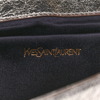 Saint Laurent Metallic Calfskin Monogram Large Belle De Jour Clutch Gold 7 of 18