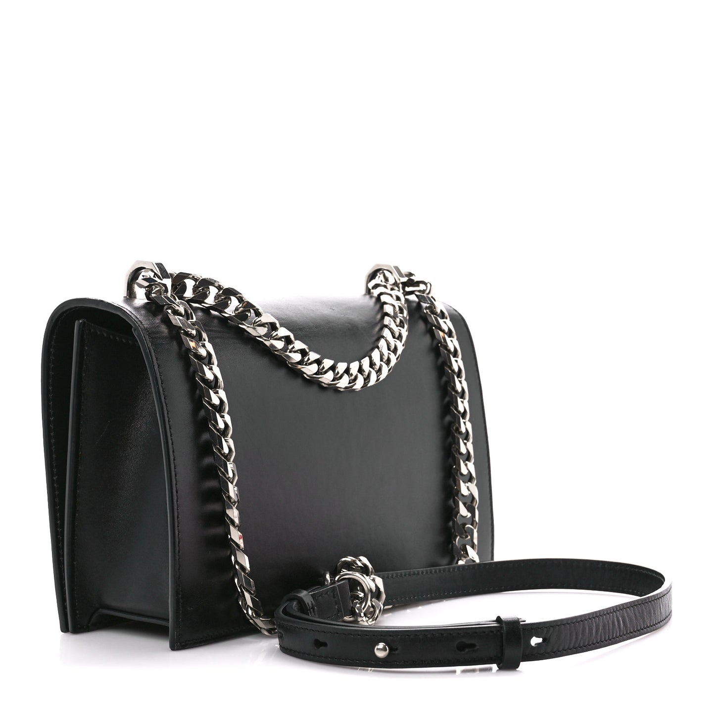 Calfskin Knuckle Shoulder Bag Black