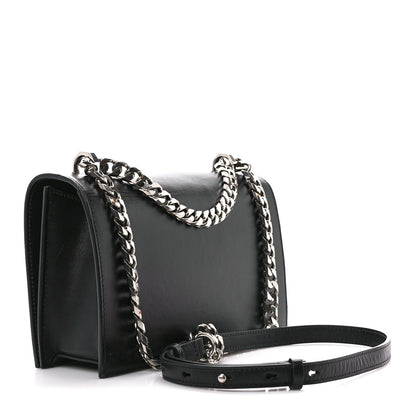 Alexander McQueen Calfskin Knuckle Shoulder Bag Black 3 of 14