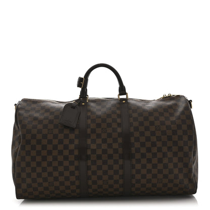 Louis Vuitton Damier Ebene Keepall Bandouliere 55 1 of 9