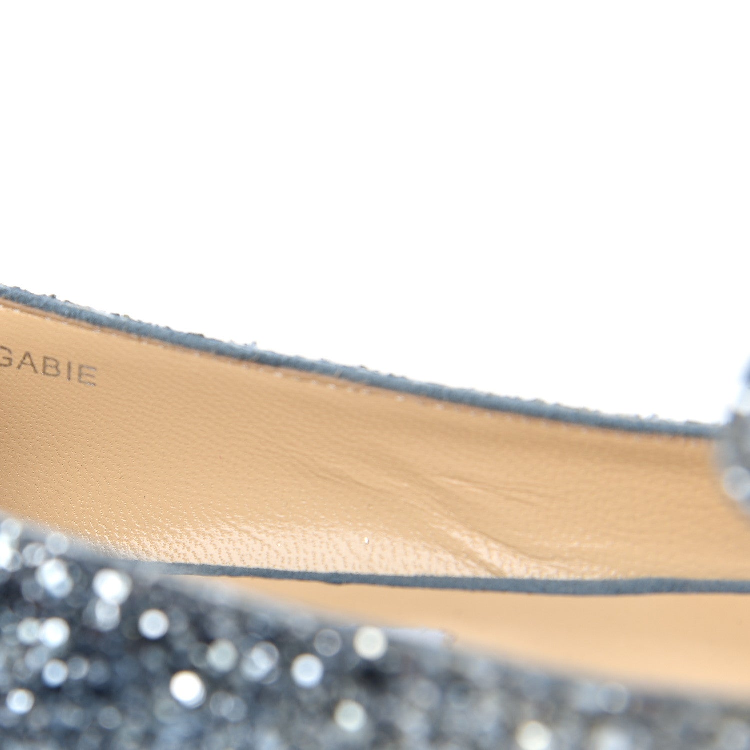 Jimmy Choo Glitter Degrade Fireball Gabie Flats 37.5 Silver Dusk Blue 10 of 10