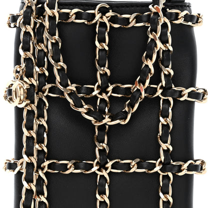 Chanel Lambskin Tech Me Out Clutch With Chain Black 9 of 12