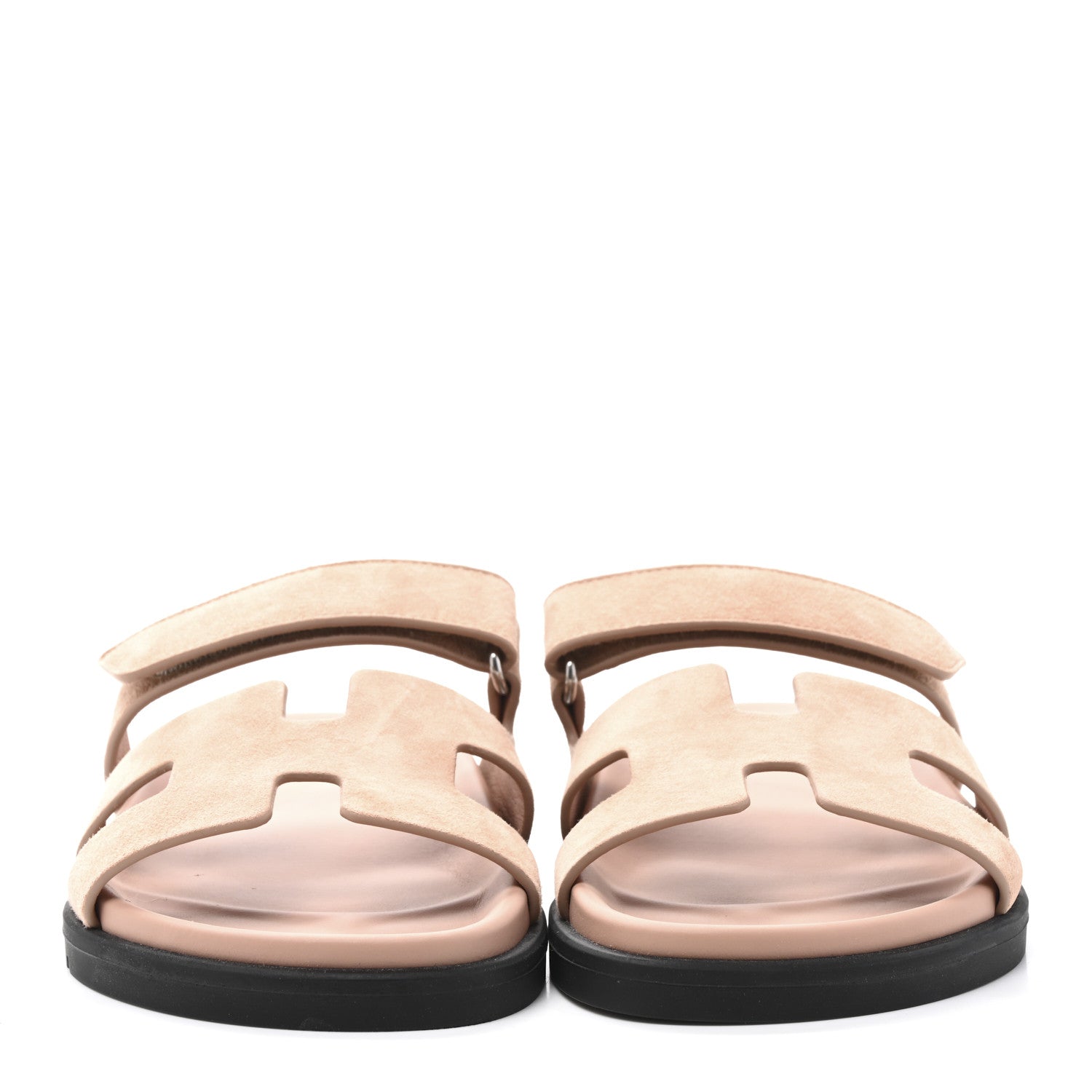 Hermes Suede Goatskin Womens Chypre Sandals 36 Nude 3 of 10