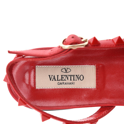 Valentino Garavani Nappa Monochrome Rockstud Slingback Flats 37 Rosso Valentino 7 of 9