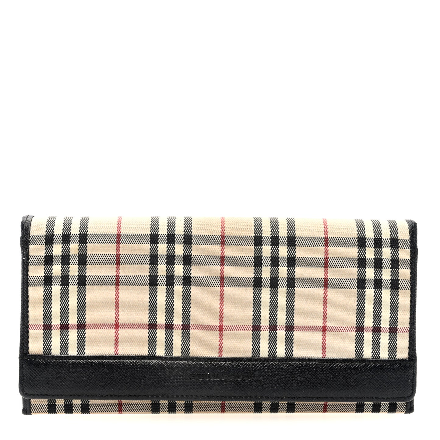 House Check Continental Wallet Black