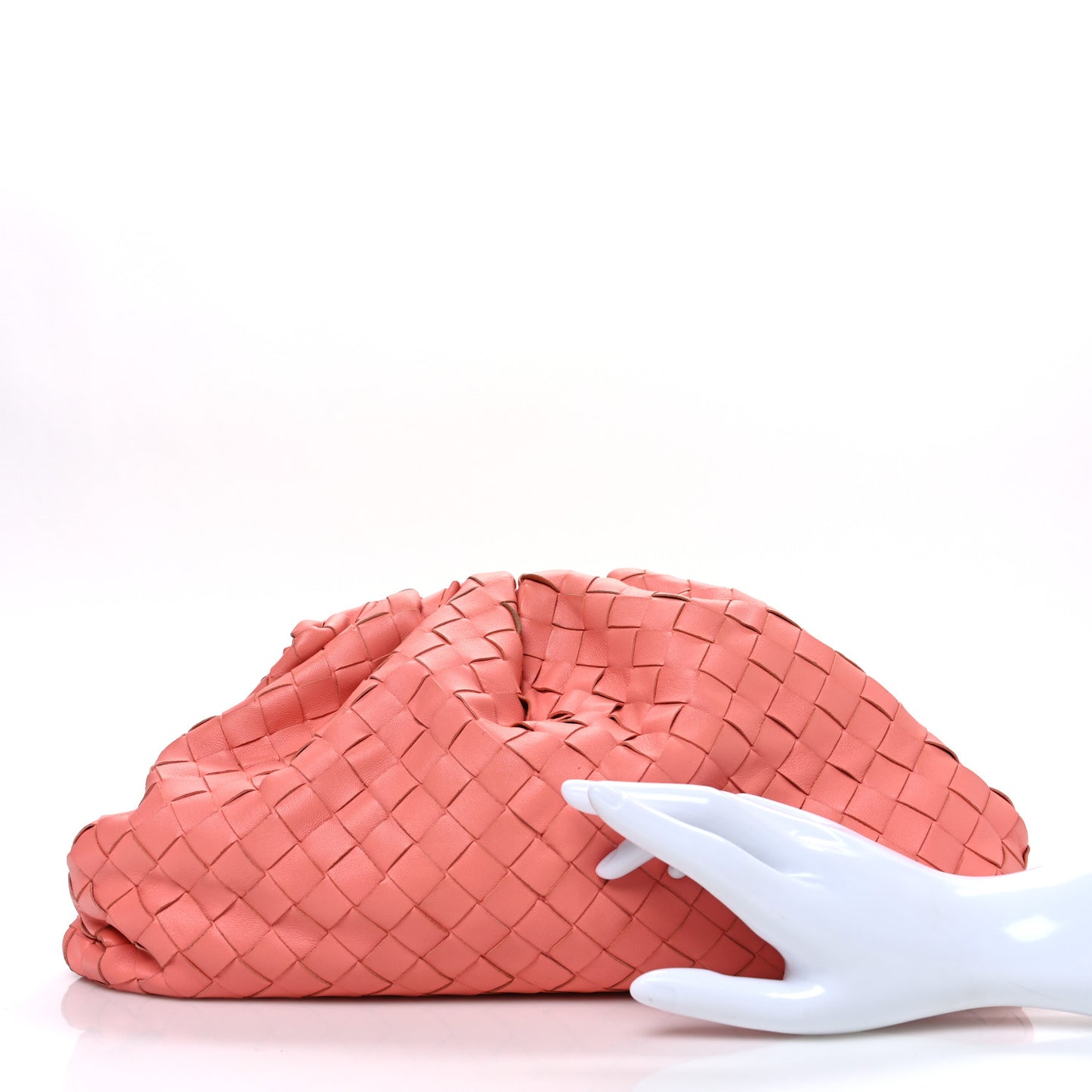Nappa Maxi Intrecciato The Pouch Oversized Clutch Peach