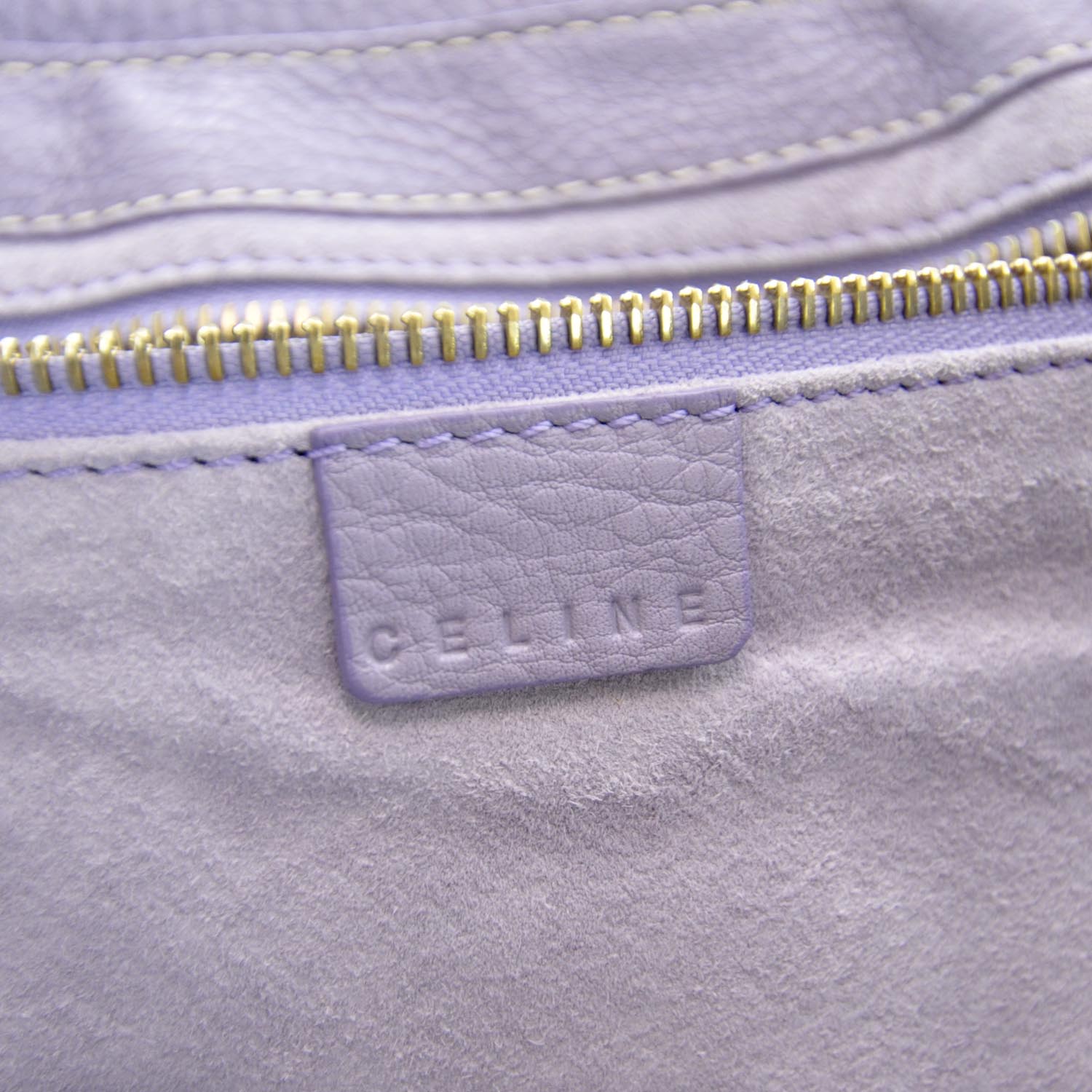 Celine Leather Buckle Bag Purple 8 of 9