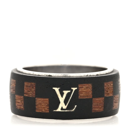 Louis Vuitton Damier Wood Brass Ring 56 7.5 Brown 1 of 5