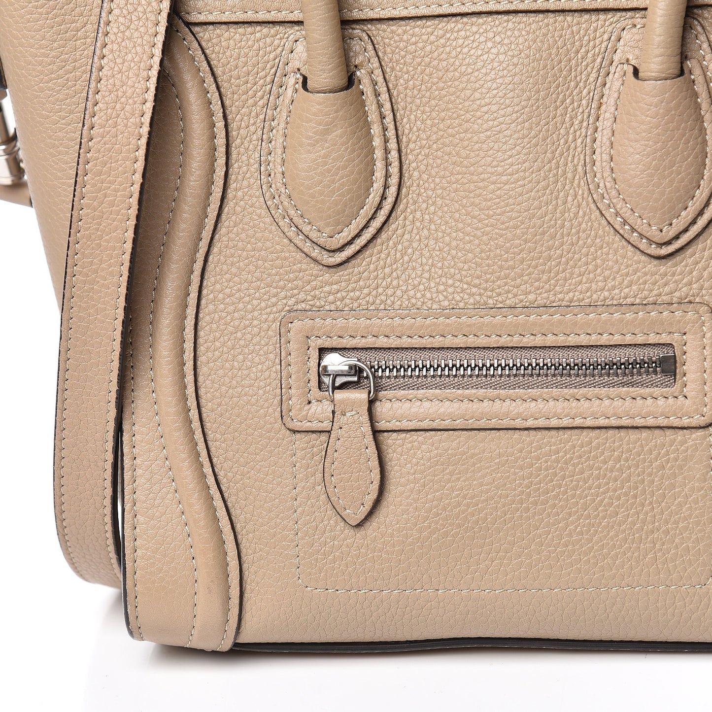 Drummed Calfskin Nano Luggage Dune