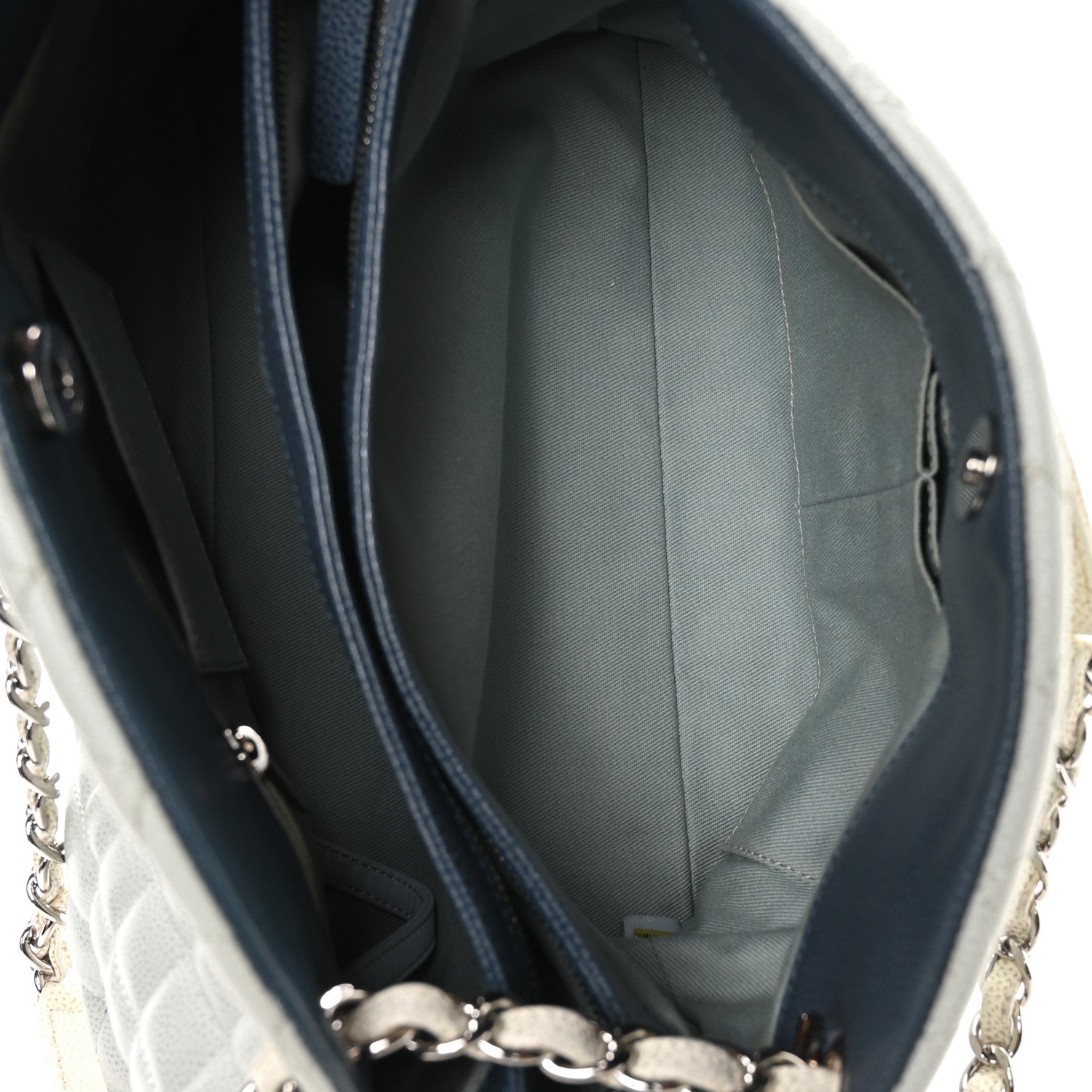 Chanel Caviar Quilted Large Just Mademoiselle Bowling Bag Light Blue 5 of 10